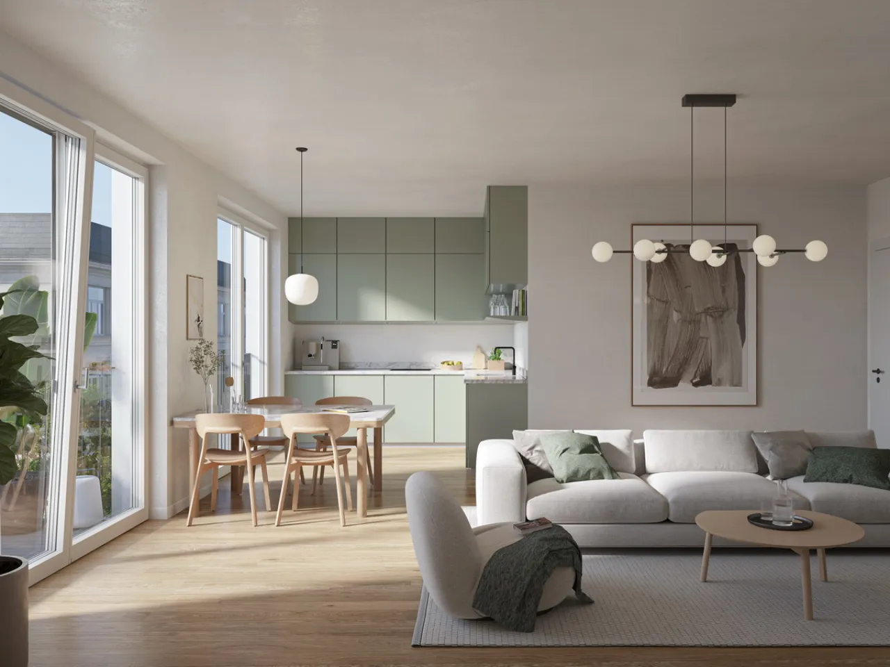 Wohn-Ess-Kochbereich – Hey Charlottenburg | Passagen House - Wernigeroder Straße 2b, 10589 Berlin, 10589 Berlin-Charlottenburg